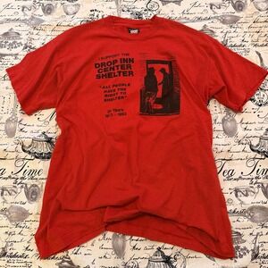 Vintage Screen Stars Best Red Drop Inn Center Shelter Support T Shirt XL